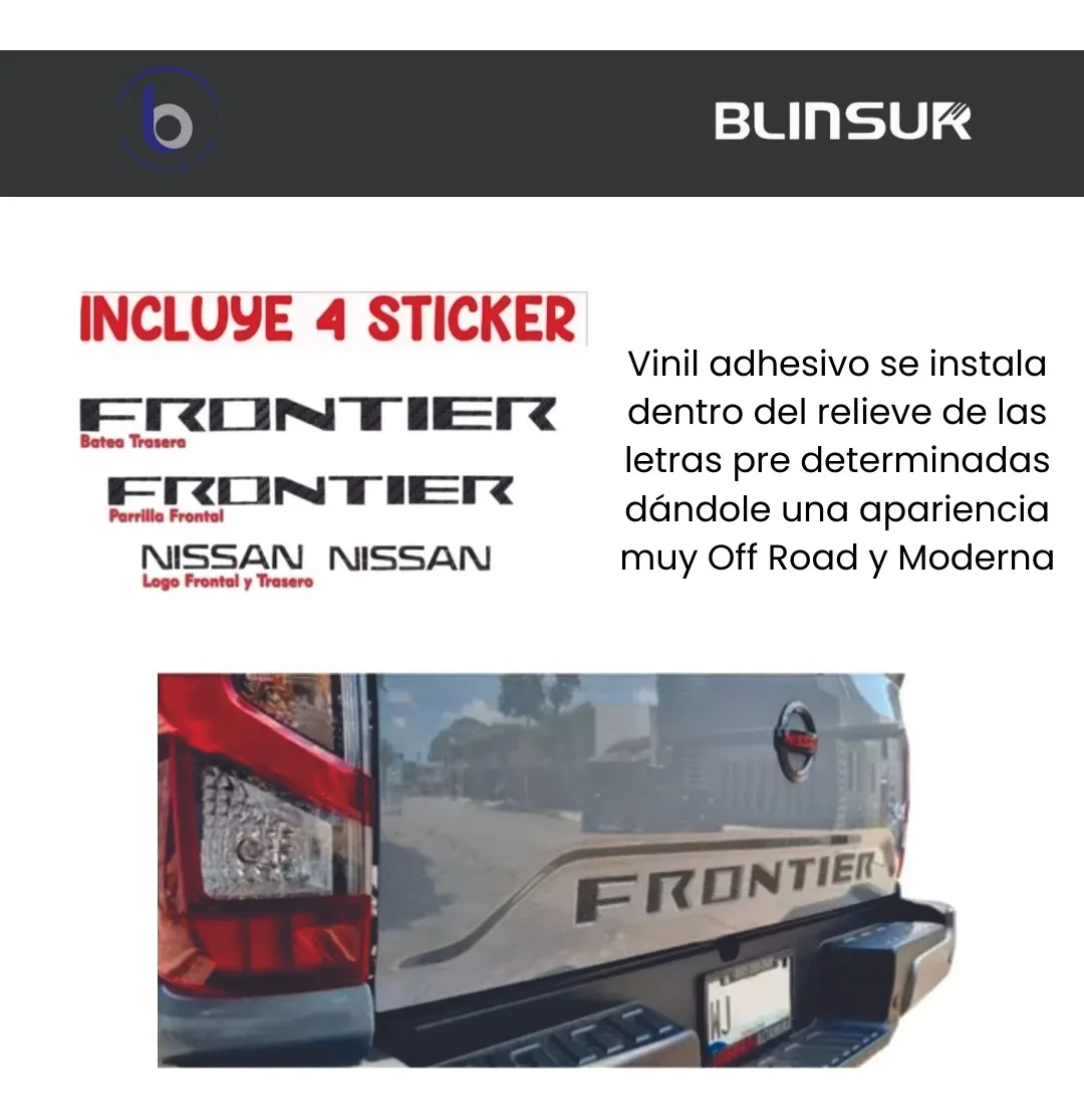 Stickers Bl Accesorios Para Np300 Frontier Fibra De Carbono - Image 3