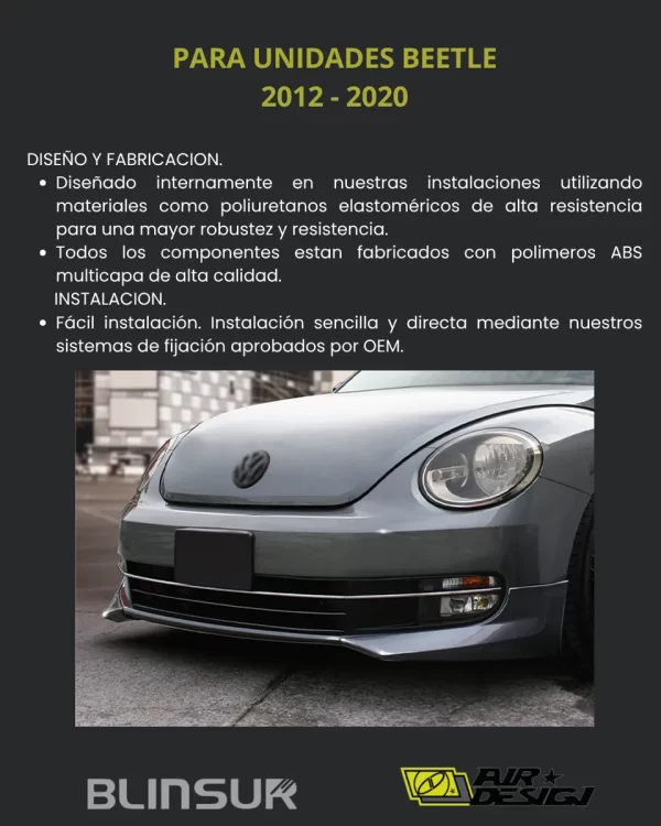 Juego De Splitters Delanteros Vw Beetle 2012  2020