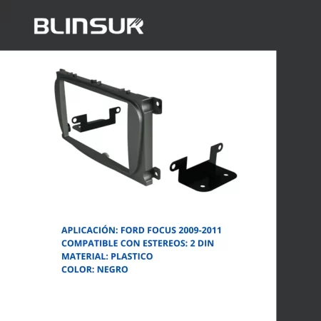 Base Frente Adaptador Estereo Ford Focus 2009 - 2011 - Image 3