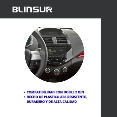 Frente Base Adaptador Chevrolet Spark Doble 2 Din 2010 2015 - Image 3