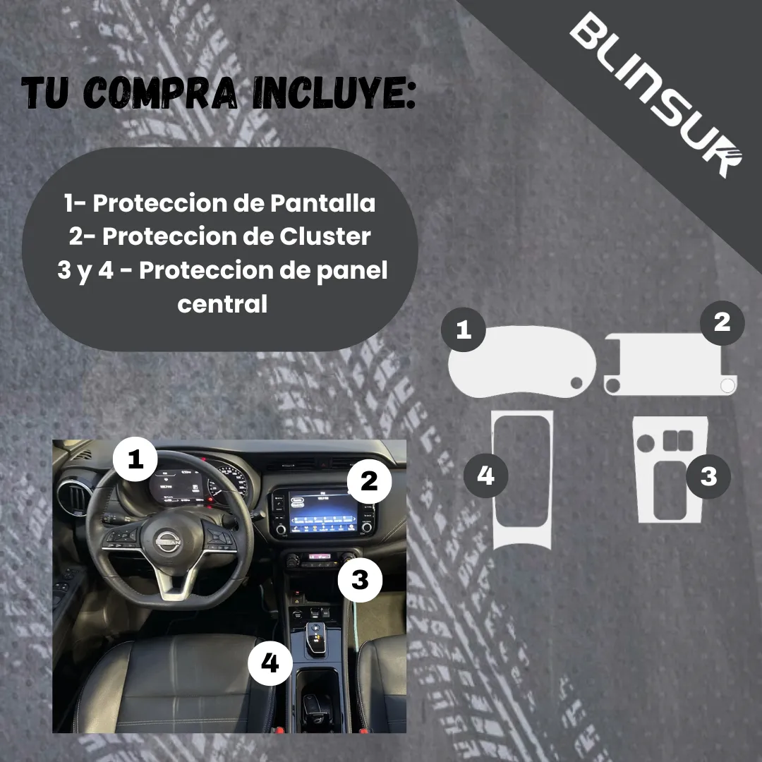 Protección Ppf Pantalla , Cluster, Panel Central Kicks 2023 - Image 3