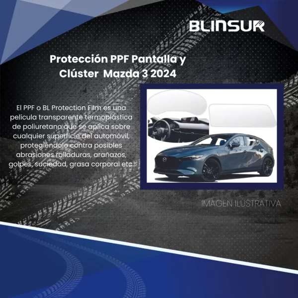 Protector Pantalla Y Clúster Compatible Con Mazda 3 2024