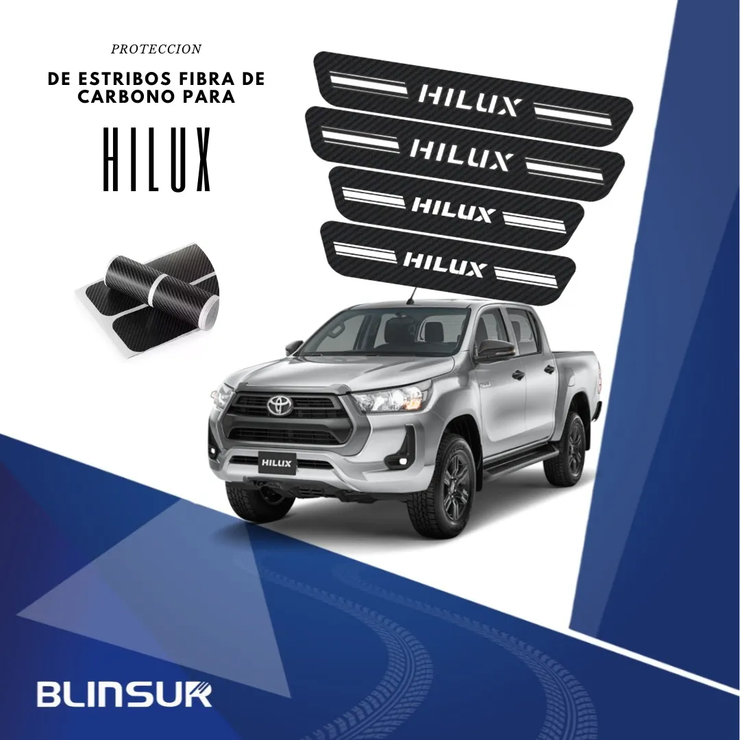 Sticker Protección Bl De Estribos Puertas Para Hilux - Image 3