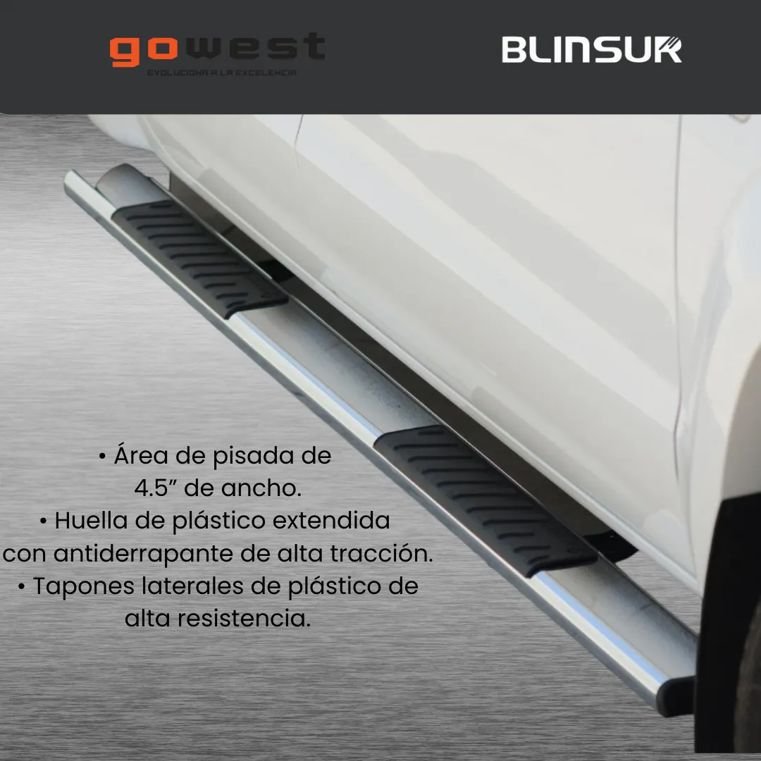 Estribos Serie 100 Cromados Para Ford Ranger 1998 - 2012 - Image 3