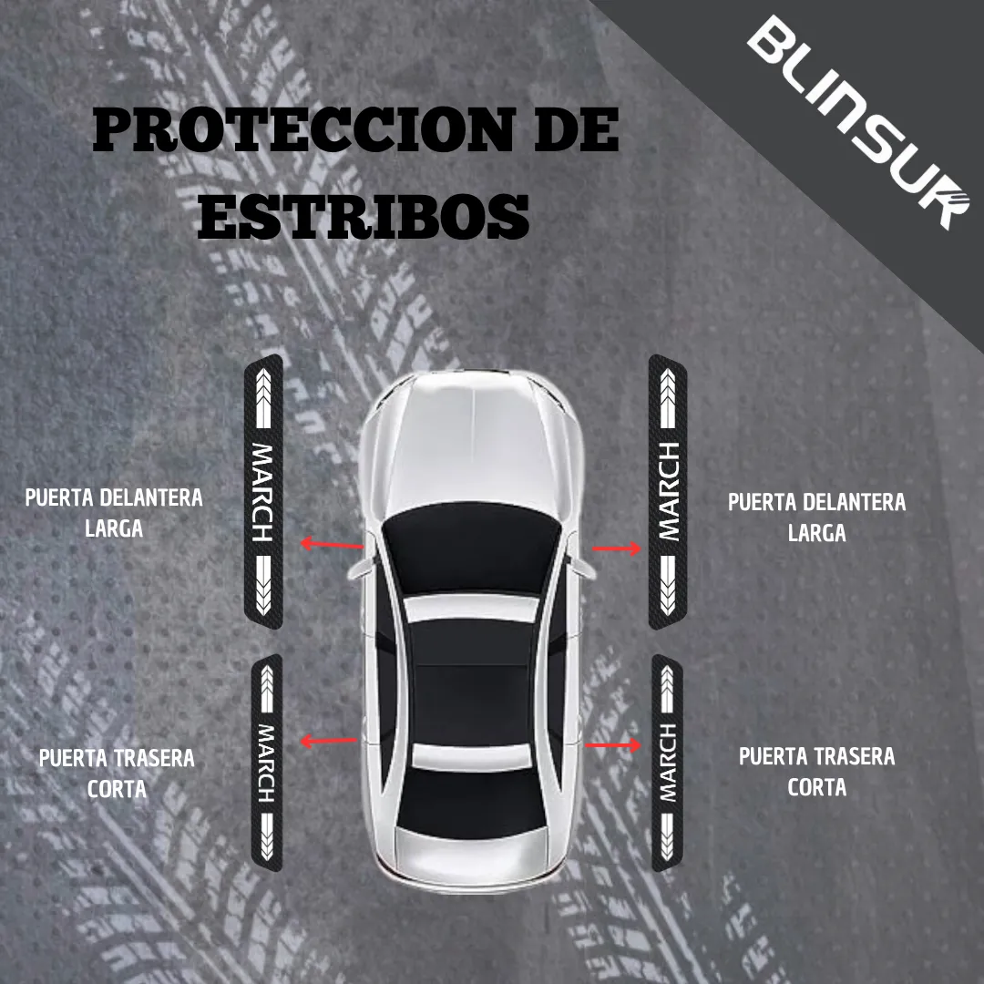 Protector De Estribos De Fibra De Carbono Para Nissan March - Image 3