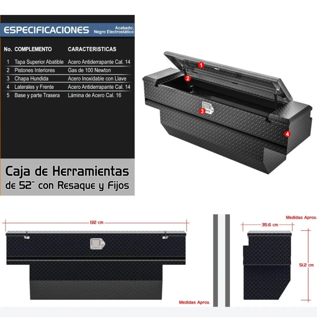 Caja Herramientas Chevrolet S10 Max 2022 - 2025 C/ Roll Bar - Image 3
