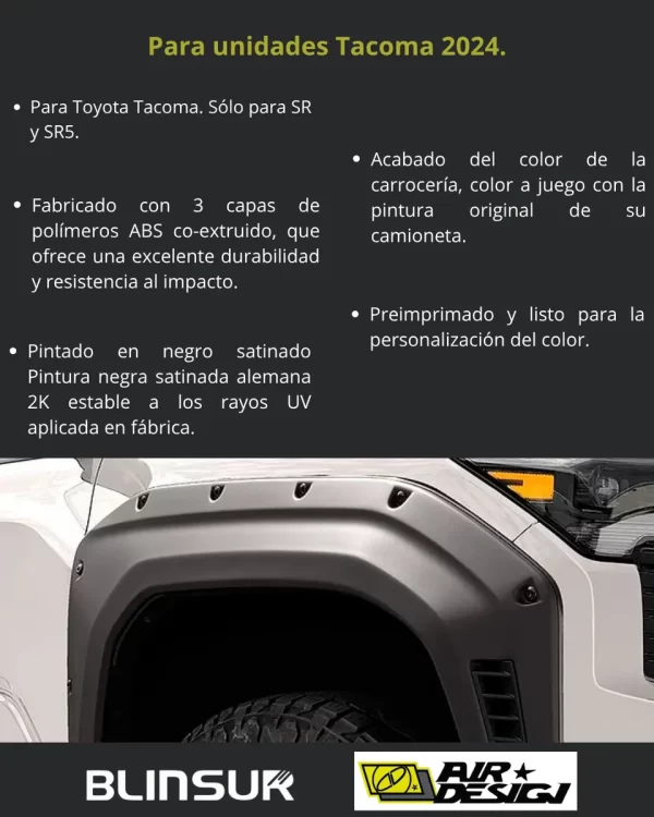Juego De Cantoneras Toyota Tacoma 2024