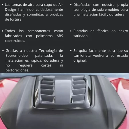 Toma De Aire Para Chev Silverado 1500 2019 - 2025 Airdesign - Image 3