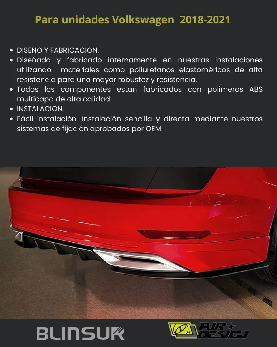 Spoiler Trasero Con Difusor Y  Vw Jetta 2019  - 2021 - Image 3