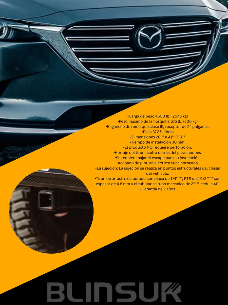 Tirón De Arrastre Jalon Para Mazda Cx9 2016 - 2023 - Image 3