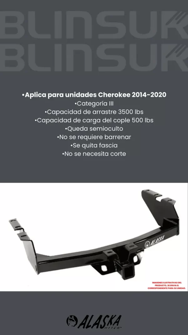 Tirón De Enganche Jeep Cherokee 2014-2020 Negro