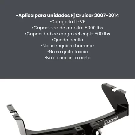 Tirón De Enganche Toyota Fj Cruiser 2007-2014 Negro - Image 3