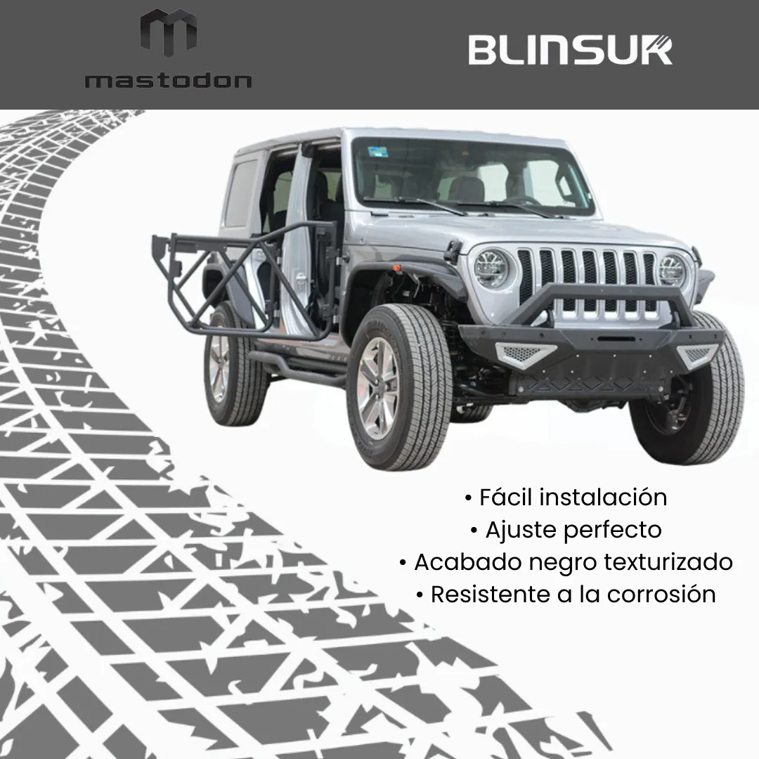 Set Puertas Tubulares Jrz Mastodon Jeep Wrangler Jl 19-2020 - Image 3
