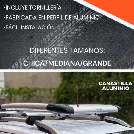 Canastilla Portaequipaje Chica Bronx Aluminio 98cm X 127cm - Image 3