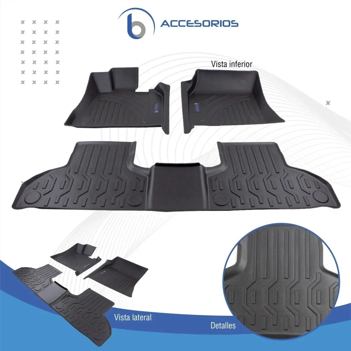 Juego De Tapetes Tipo Bandeja Para Bmw X5 2018 2021 - Image 3