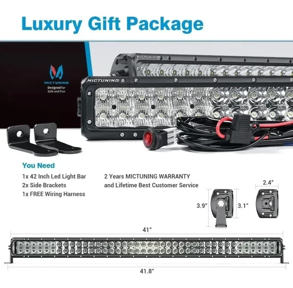 Barra Luz Led 42 Pulgadas Mictuning X-explorer Kl1 240w