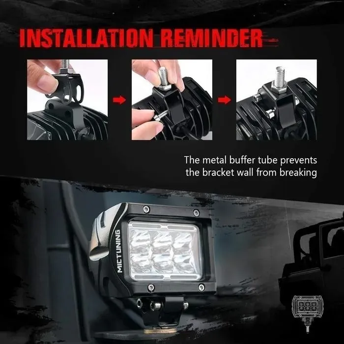 Faros Led Mictuning 4 Pulgadas Antiniebla Jeep Can Am Rzr - Image 3