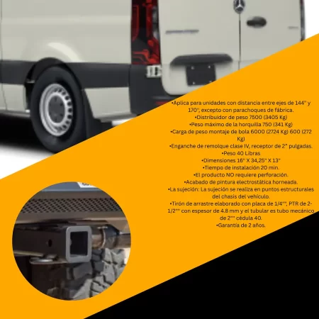 Tirón Jalon De Arrastre Mercedes Benz Sprinter 2007 Al 2024 - Image 3