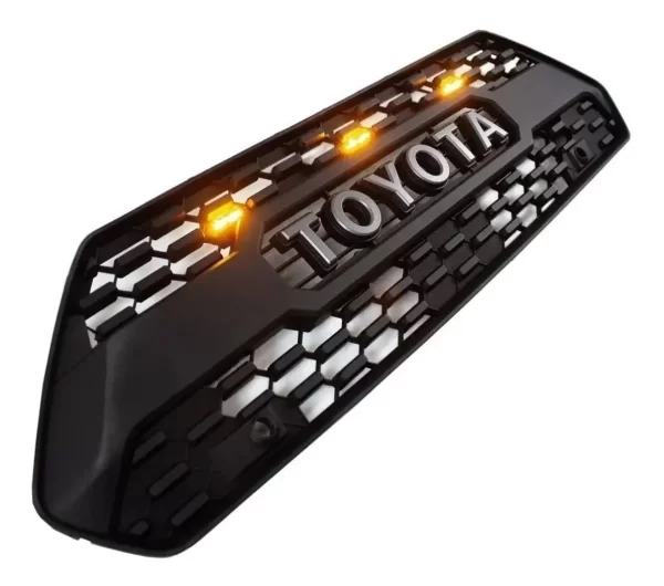Parrilla Estilo Trd Para Toyota Rav4 2019 Con Luz Led Ambar