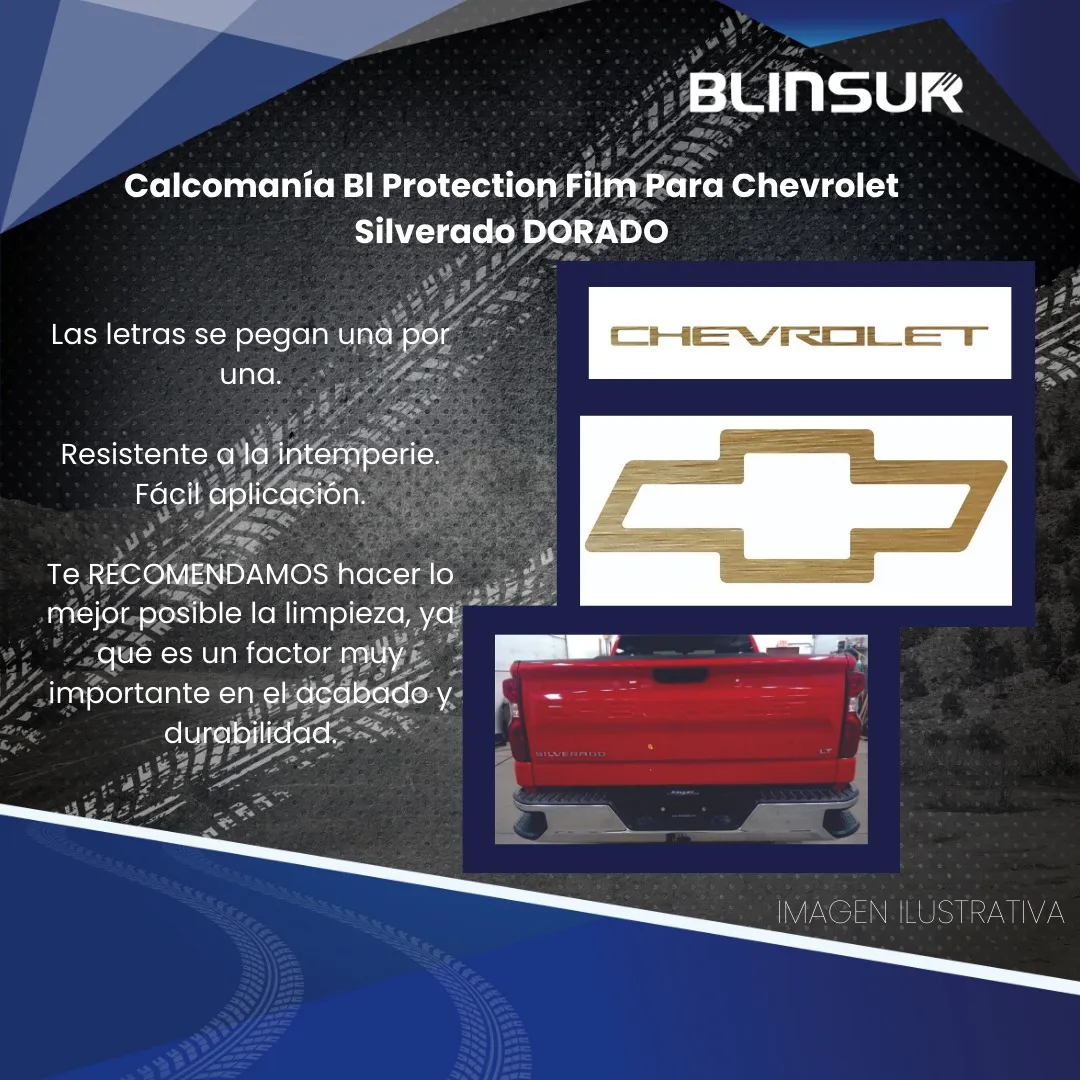 Sticker Dorado Bl Protection Film Para Chevrolet Silverado - Image 3