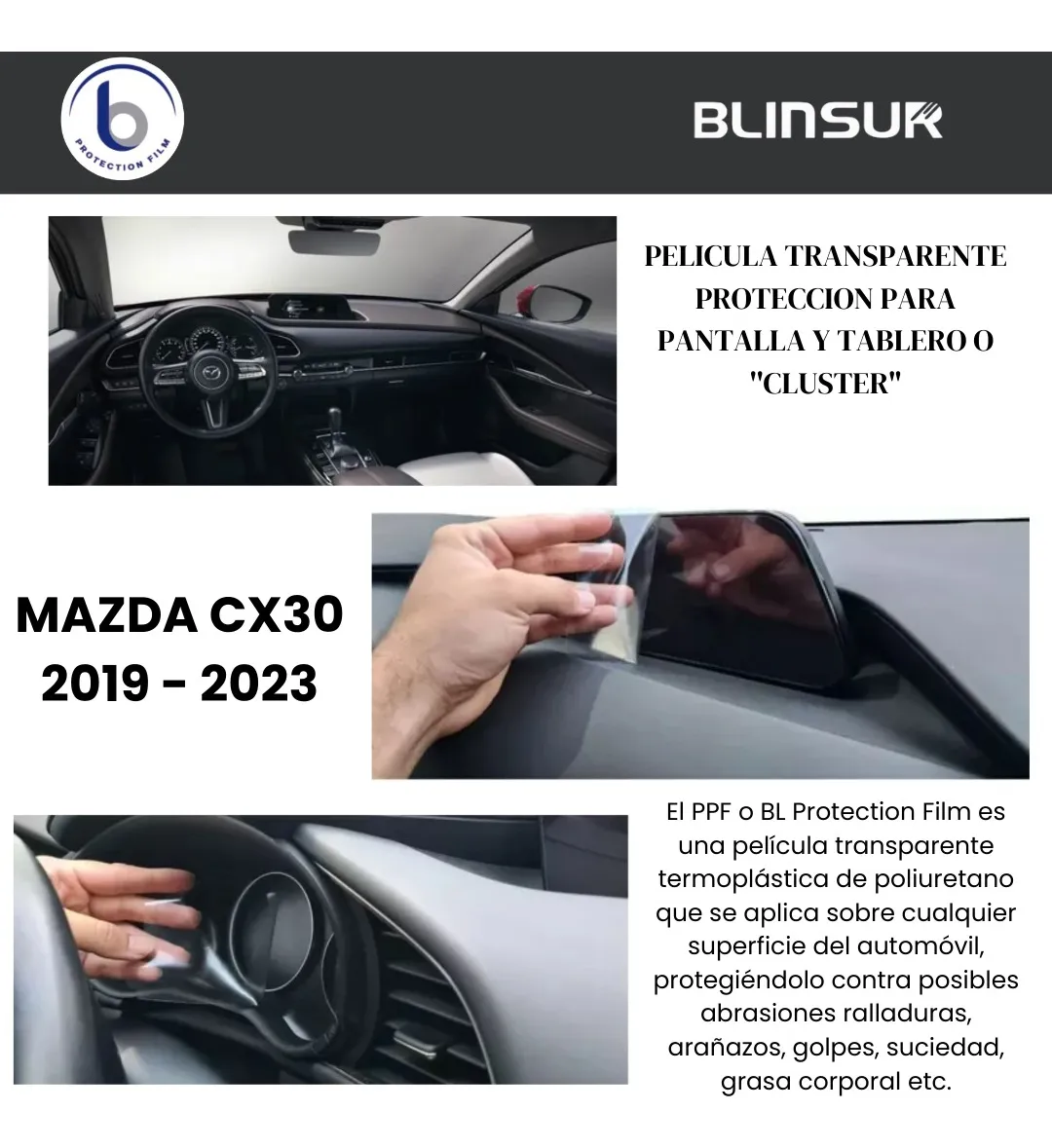 Protector Pantalla Cluster Mazda Cx30 Del 2019 Al 2023 - Image 3