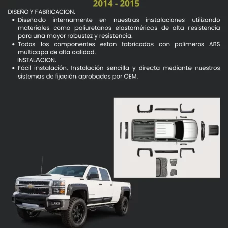 Kit Off Road Chev Silverado 1500 Caja Corta 2014-2015 - Image 3