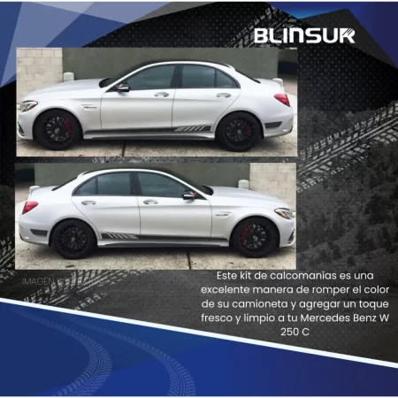 Sticker Bl Rotulo Negro Mate Compatible Con Mercedes Benz - Image 3