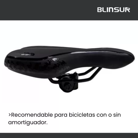Asiento De Gel Color Negro Antiprostatico Para Bicicletas - Image 3