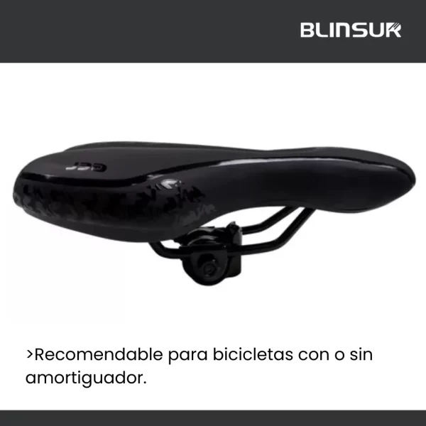 Asiento De Gel Color Negro Antiprostatico Para Bicicletas