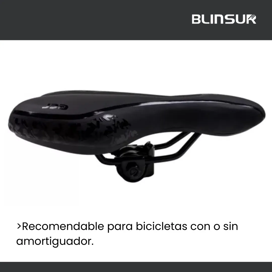 Asiento De Gel Color Negro Antiprostatico Para Bicicletas - Image 3