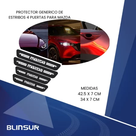 Sticker Protección Bl De Estribos 4 Puertas Para Mazda - Image 3