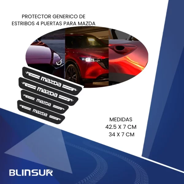 Sticker Protección Bl De Estribos 4 Puertas Para Mazda
