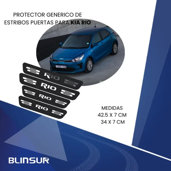 Cinta Protectora Bl Embellecedora De Estribos Para Kia Rio
