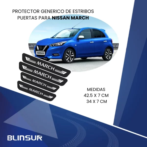 Sticker Protección De Estribos Puertas Nissan March