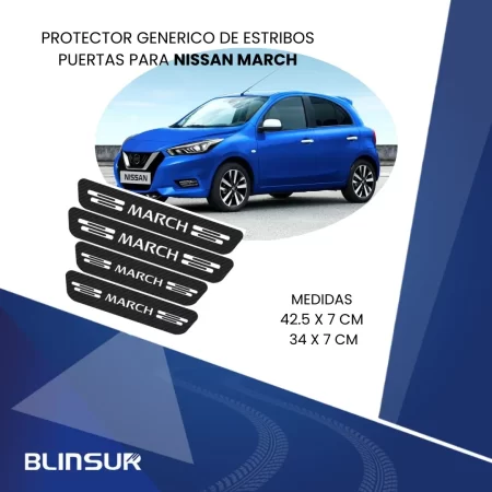 Sticker Protección De Estribos Puertas Nissan March - Image 3