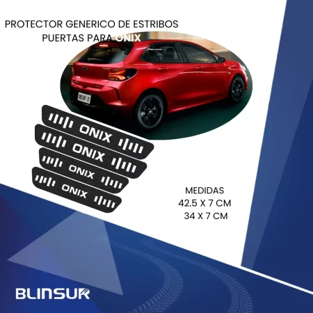 Sticker Protección De Estribos 4 Puertas Chevrolet Onix - Image 3
