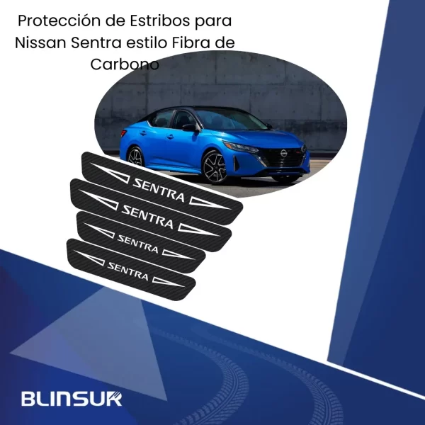 Sticker Protección De Estribos Puertas Para Nissan Sentra