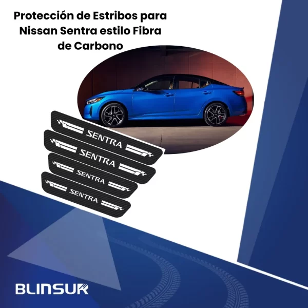 Sticker Protección De Estribos Puertas Para Nissan Sentra