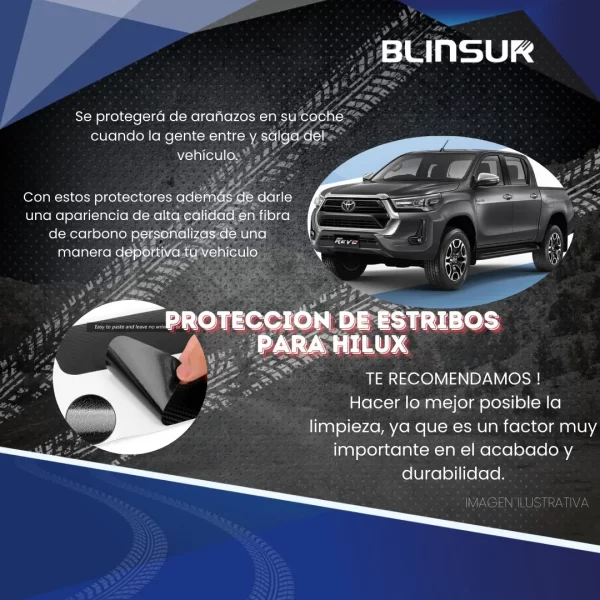 Sticker Protector Bl De Estribos Puertas Para Hilux.