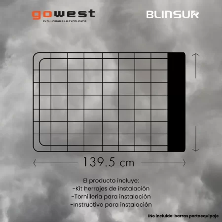 Canastilla Porta Equipaje Oregon 139.5 X 110 Cm Negra - Image 3