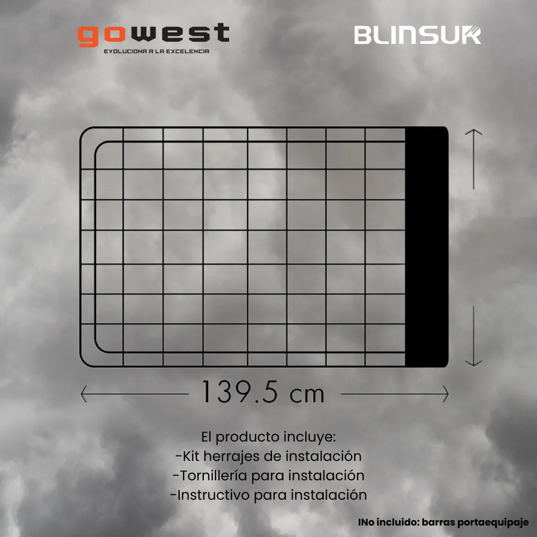 Canastilla Porta Equipaje Oregon 139.5 X 110 Cm Negra Go Wes - Image 3