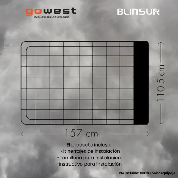 Canastilla Porta Equipaje Oregon 157 X 110.5 Cm Negra