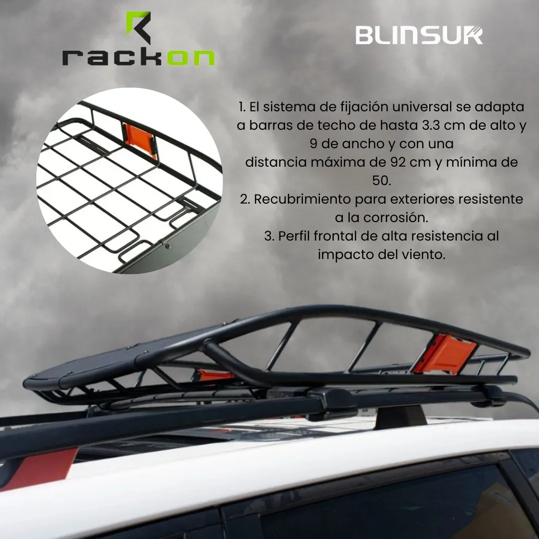 Canastilla De Techo B4 Rack On 116 X 100 Cm Negra - Image 3