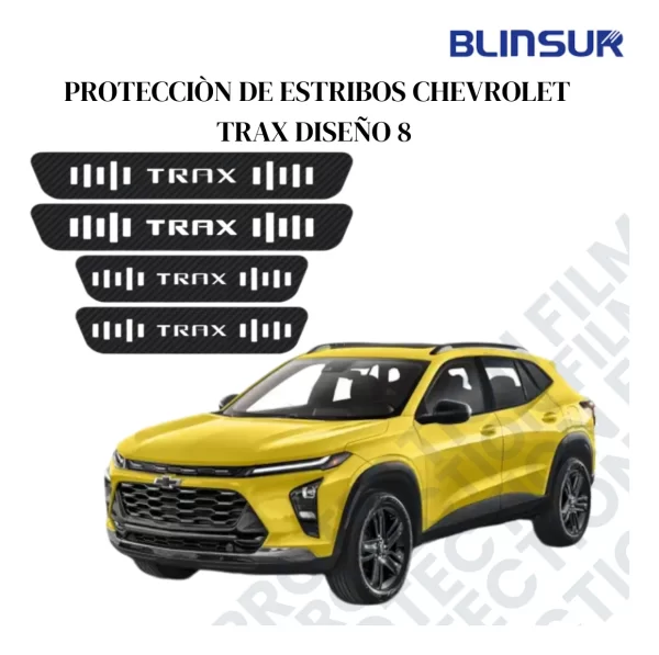 Sticker Protector De Estribos Chevrolet Trax Diseño 8