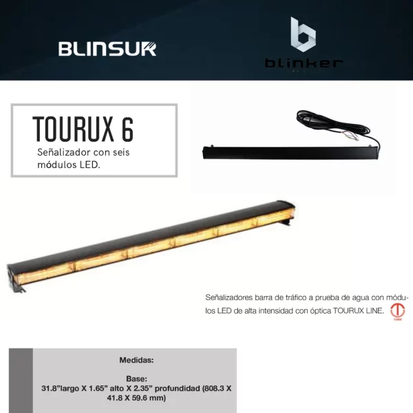 Barra De Trafico De Emergencia 36 Leds Luz Ambar Blinker