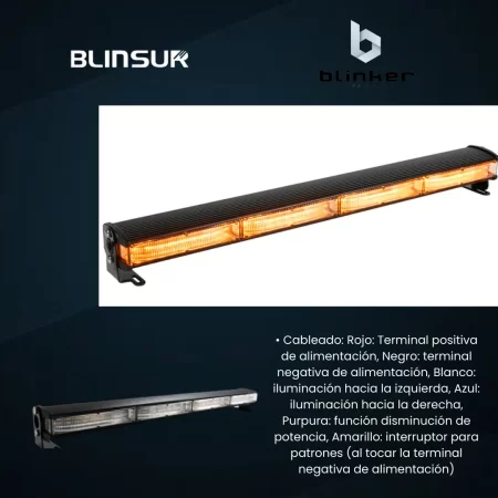 Barra De Trafico De Emergencia 24 Leds Luz Ambar Blinker - Image 3