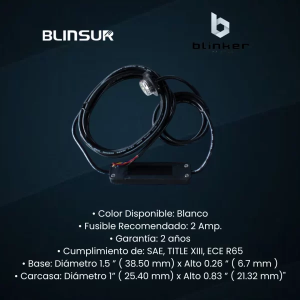 Una Pieza De Estrobo Led Q3 6 Leds Blancos Blinker