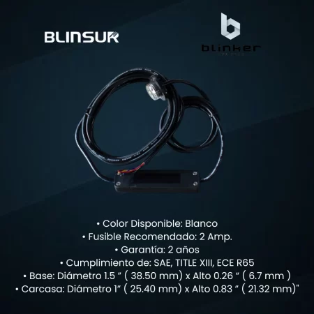 Una Pieza De Estrobo Led Q3 6 Leds Blancos Blinker - Image 3