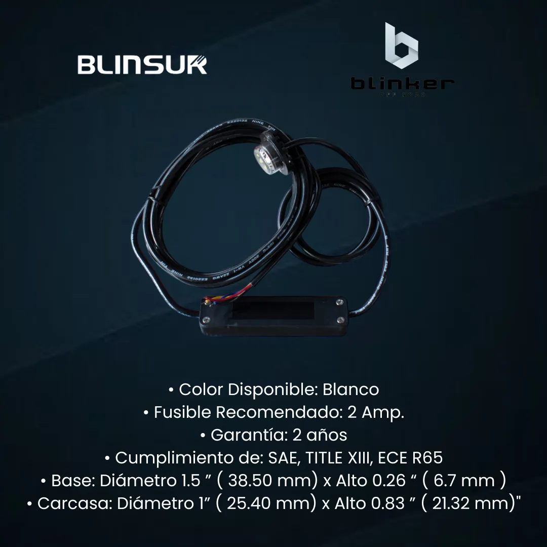 Una Pieza De Estrobo Led Q3 6 Leds Blancos Blinker - Image 3