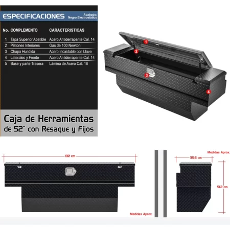 Caja Herramientas Para Ford Ranger 2013 - 2025 Con Roll Bar - Image 3